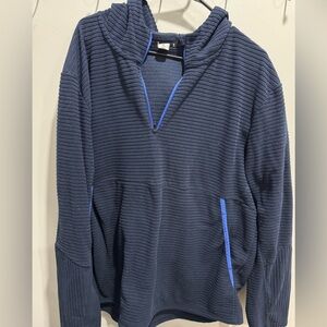 Xersion Blue V-Neck Sweater Sporty Design